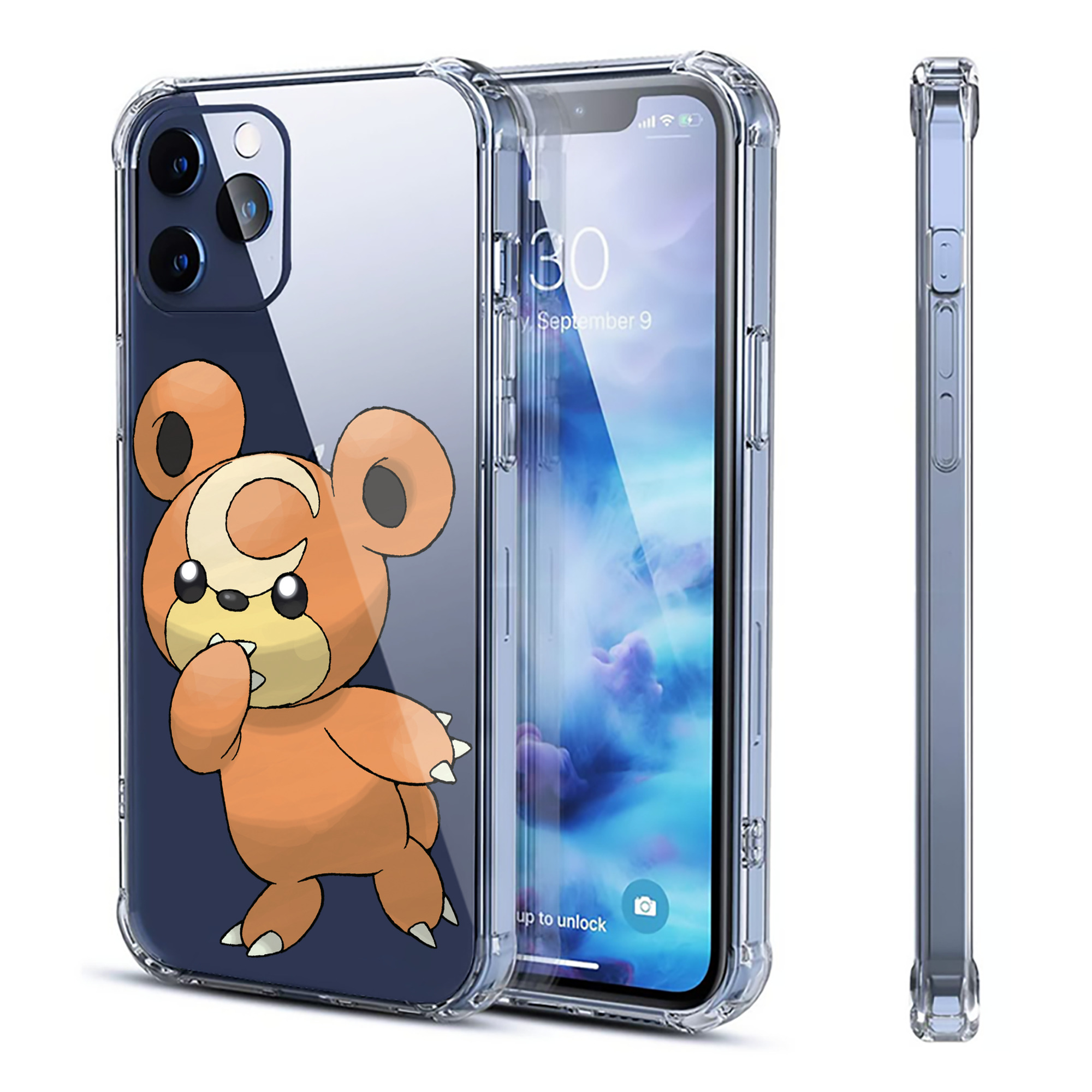 （画像用） ポケットモンスター Pokémon 【iPhone 12シリーズ対応】透明スマホケース（クリアソフトケース）